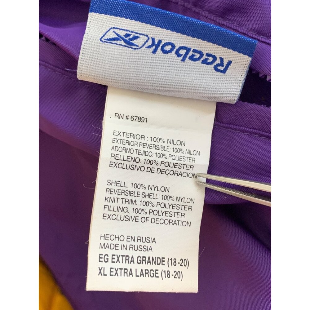 Los Angeles Lakers Boys Youth Reversible Puffer Jacket XL 18–20 Reebok RFF10658 - Picture 3 of 11